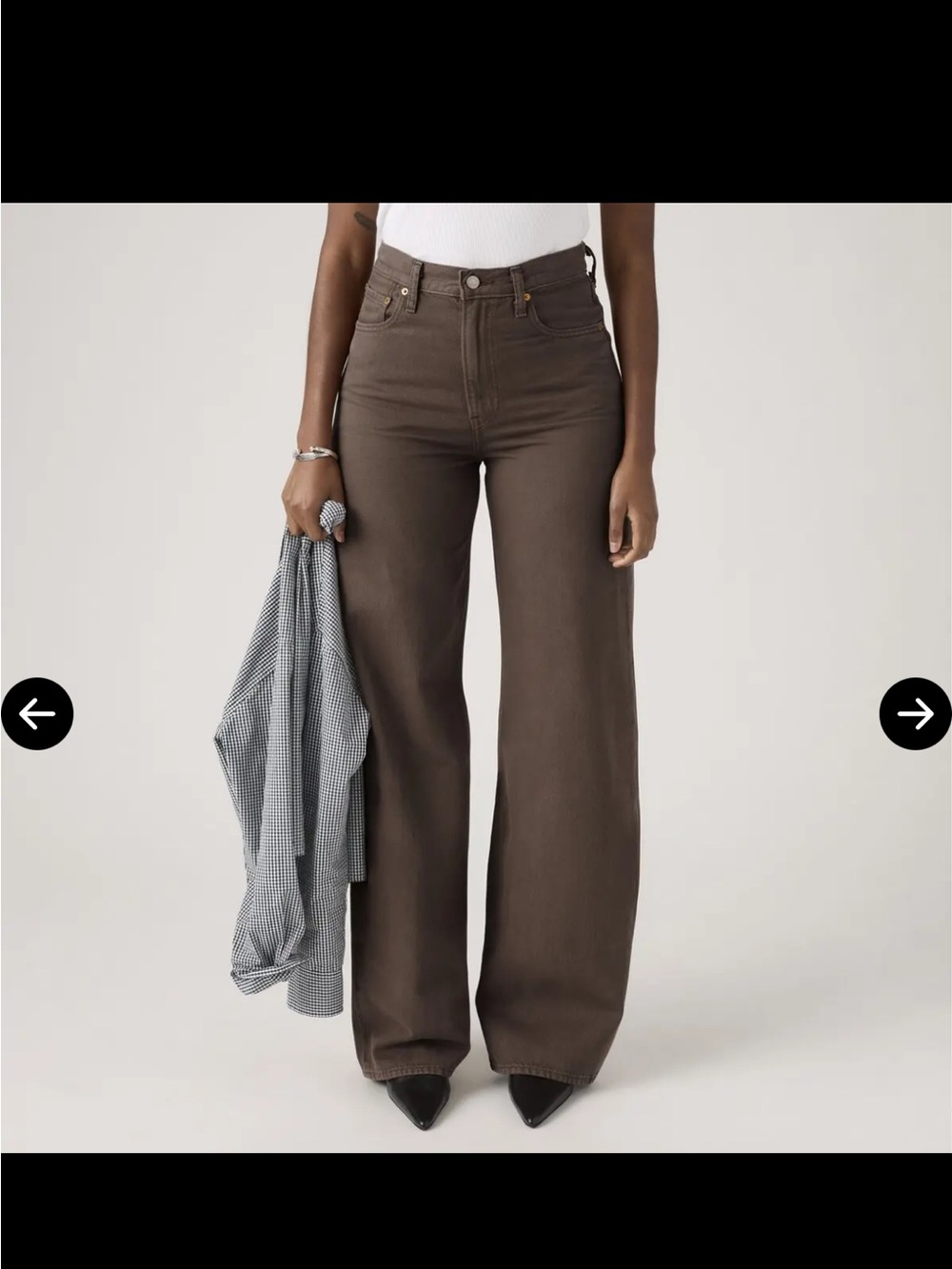 Levi's Women's Wide Leg Pants in Dark Brown